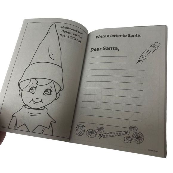 Elf On The Shelf Idea Elf Tinsel Garland and Elf on The Shelf Coloring Book - Picture 5 of 7